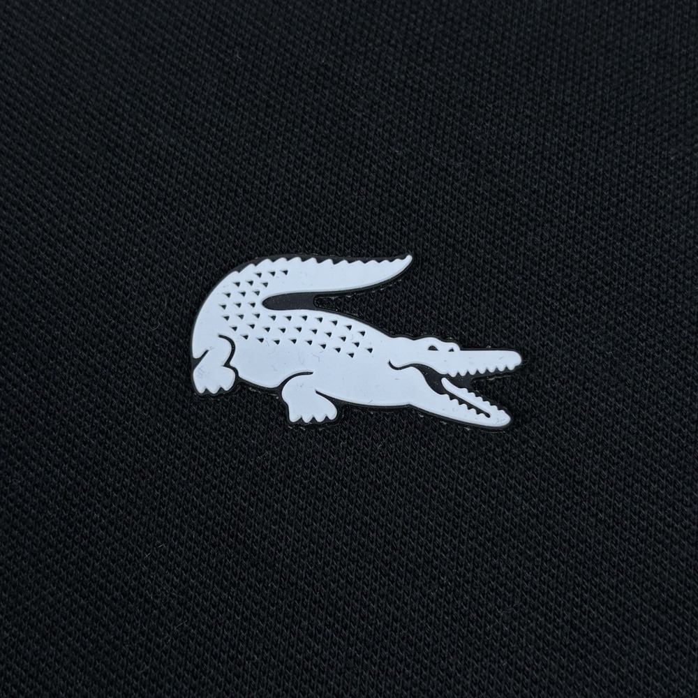 Lacoste Slim Fit Polo Shirt Mens 3XL Black Stretch Cotton Short Sleeve Peru - Picture 10 of 11